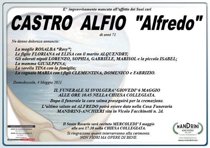 funebre CASTRO ALFIO