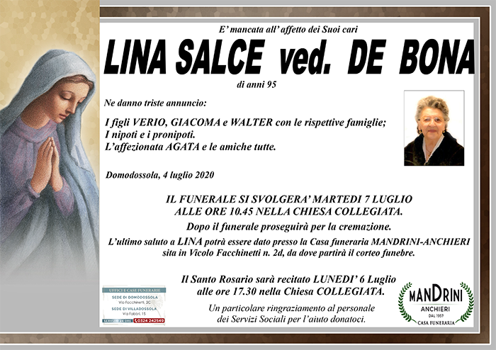 funebre LINA SALCE