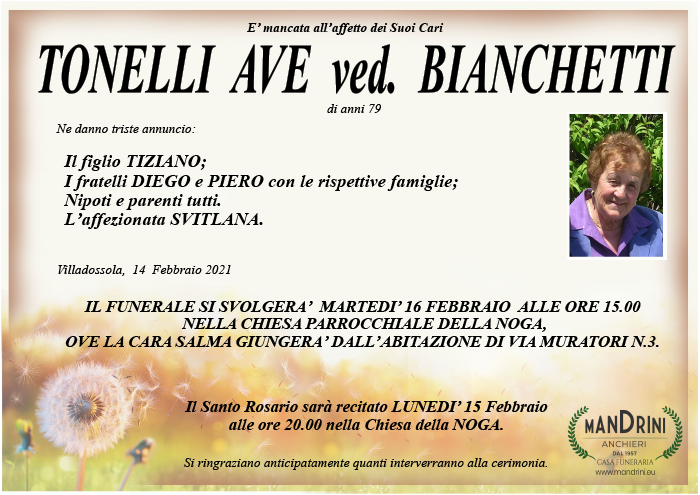 funebre TONELLI AVE