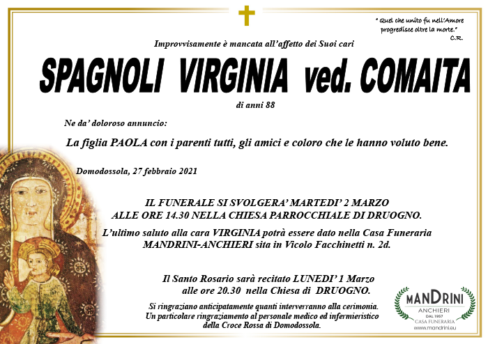 ok funebre SPAGNOLI VIRGINIA