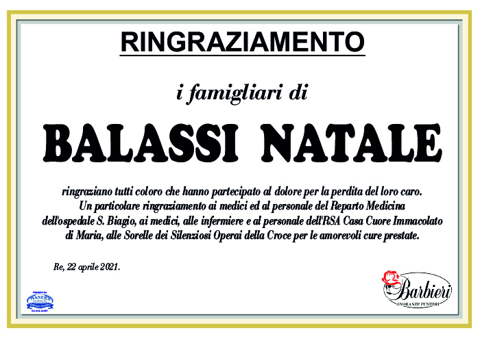 ring. Balassi Natale