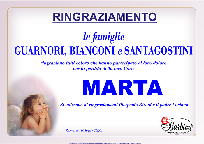 ringraziamento Guarnori Marta CORRETTO