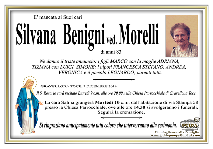 silvana ved morelli BENIGNI